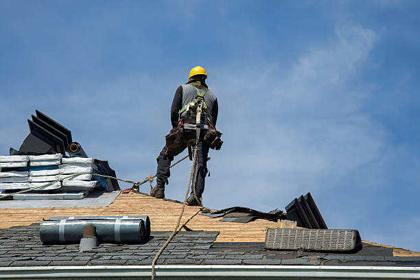Professional Gutter Installation technician working in Cerro Gordo, NC